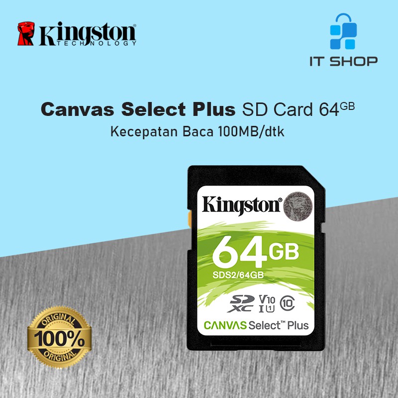 Kingston Canvas Select Plus SD Card - 64GB