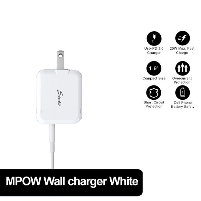 SUPER SALE Premium Charger SENEO Power Delivery (PD) 20W FAST CHARGING GARANSI RESMI