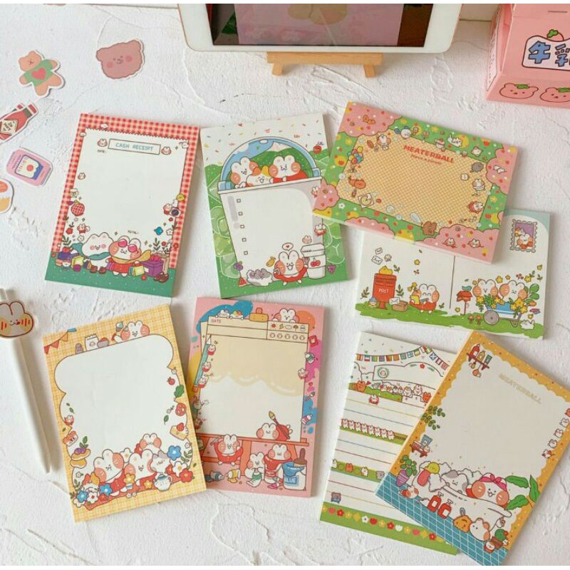 

Memopads lucu gaya korea bentuk kartun kartun kelinci D04