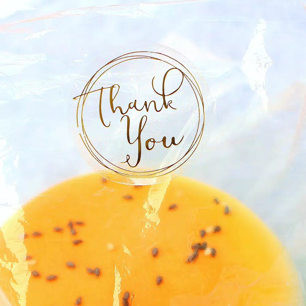 

Sticker label thank you 12pcs gold transparan stiker thank you (1lembar)