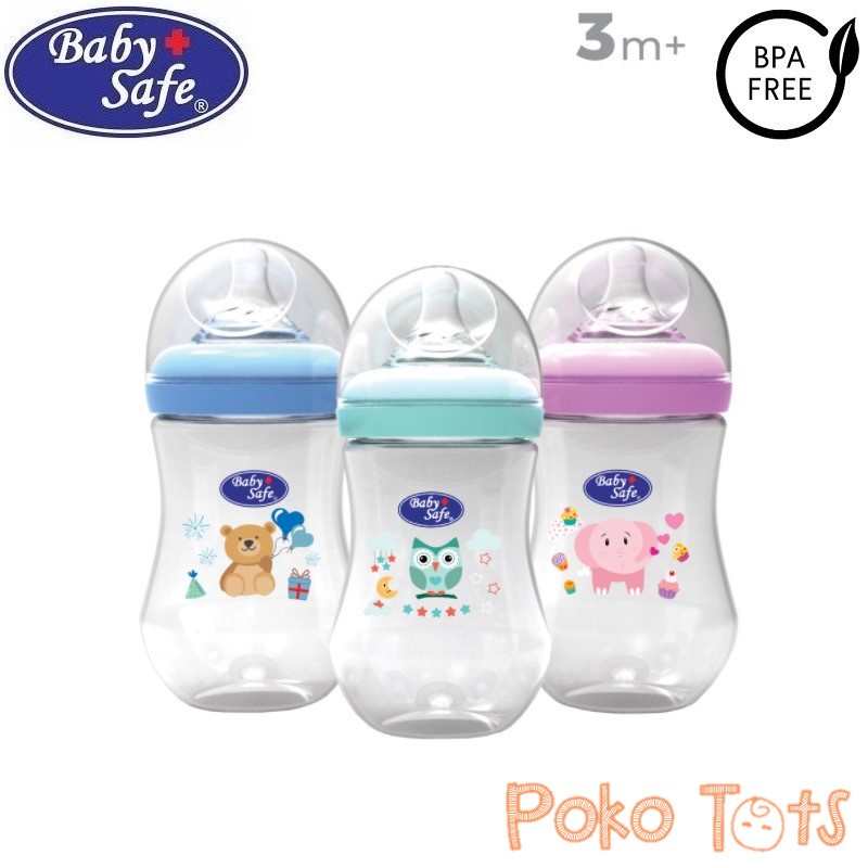 Baby Safe Wide Neck Bottle 250ml/8Oz Flow System Botol Susu WideNeck