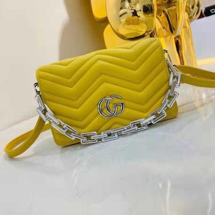 L5422 Tas Selempang Handbag Wanita Cantik Strap Rantai Motif CG Tas Import Material PU Premium Tas B