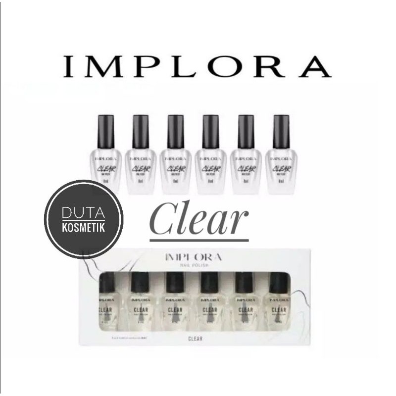 [6 pcs] KUTEK IMPLORA NAIL POLISH CLEAR BPOM