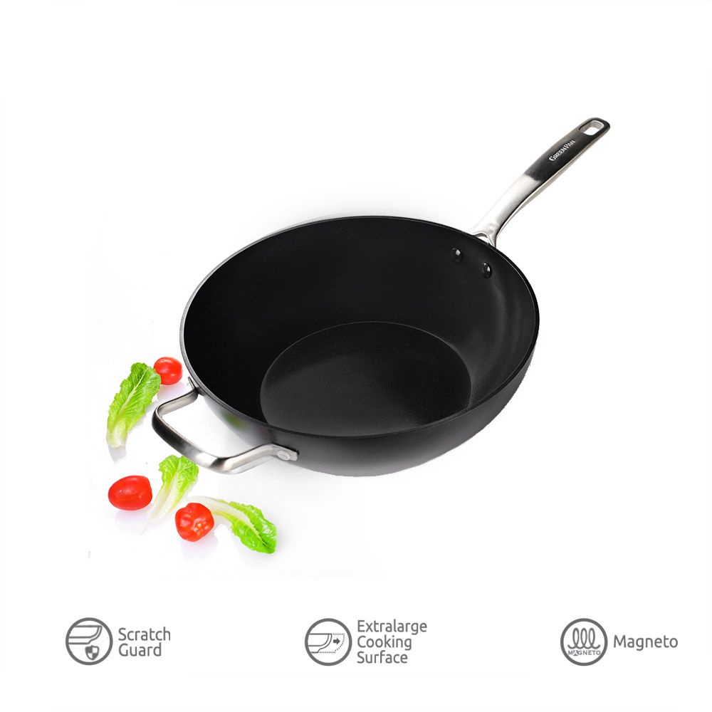 GreenPan Copenhagen Black Open Wok 30 Cm x 83 Mm