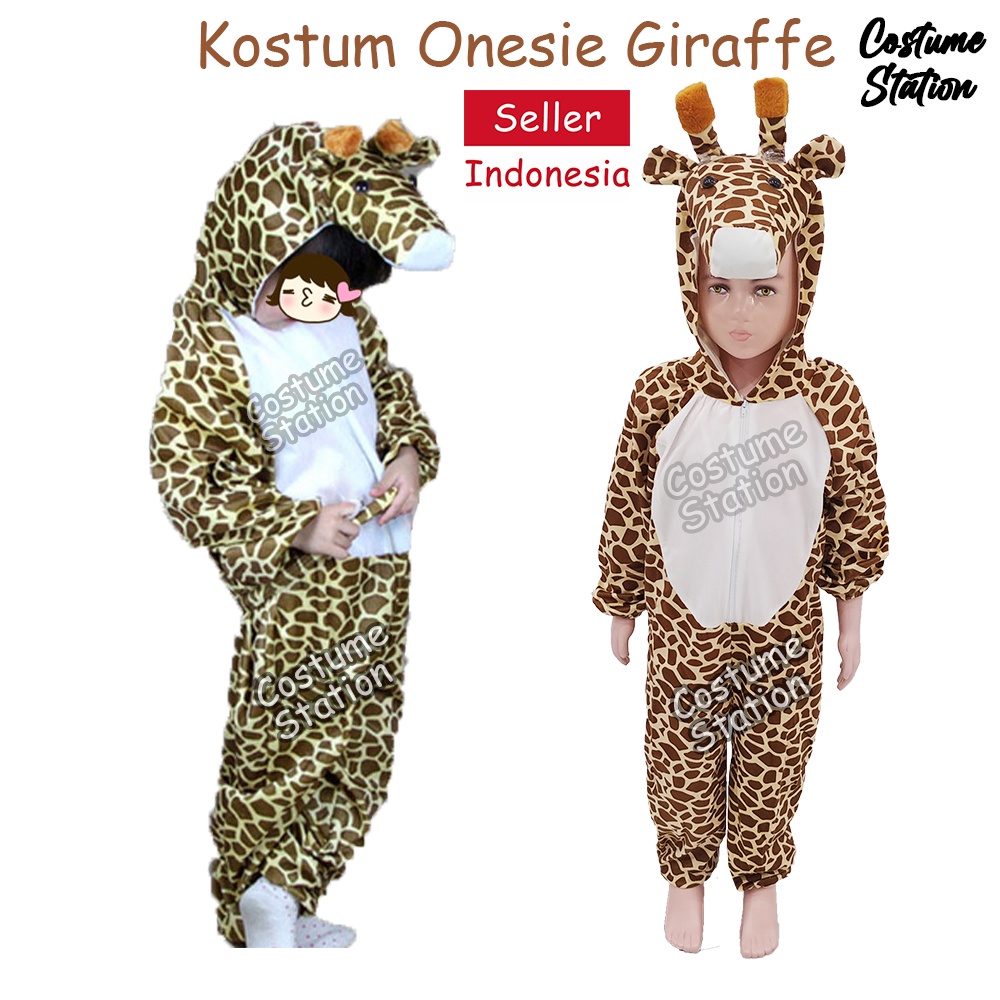 Kostum Onesie Giraffe / Costume Hewan Binatang Animal Jerapah anak