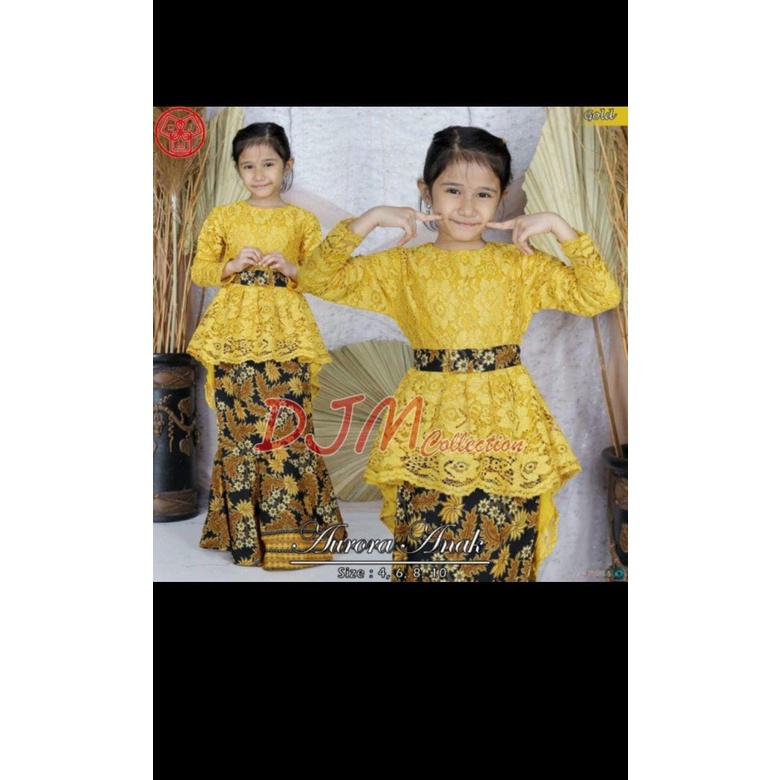 SAKILA kebaya Aurora - Kebaya Anak Perempuan - Baju kebaya Anak Perempuan - kebaya anak umur 12 tahu