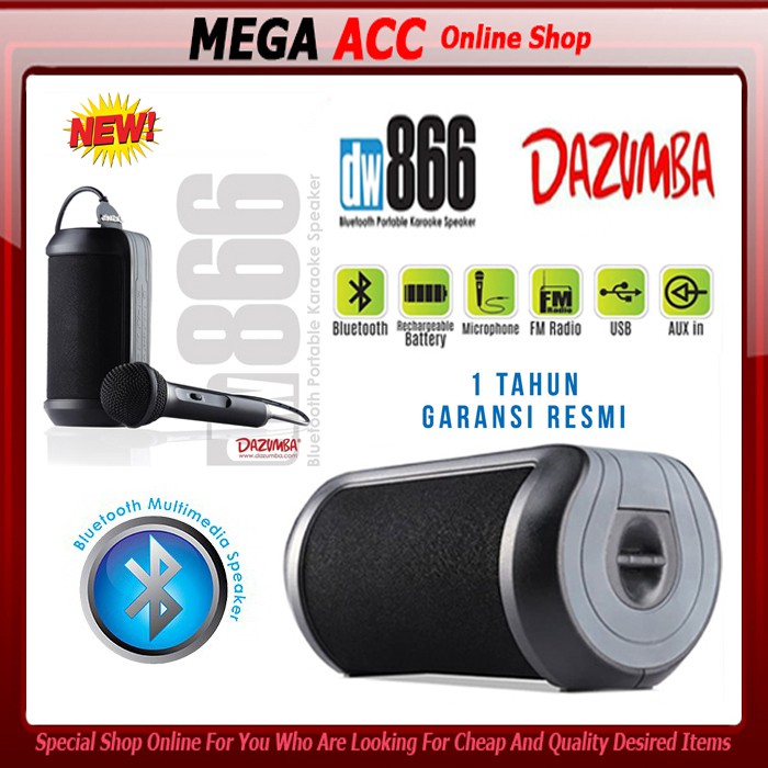 Dazumba DW866 Portable Karaoke Speaker Bluetooth - Hitam