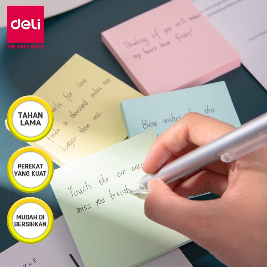 

Sticky Notes DELI Memo Tempel 1 Warna 76x76mm - EA01303