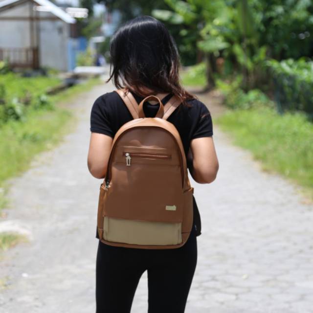 TAS Ransel fashion Kymora Caramel RUMAH WARNA