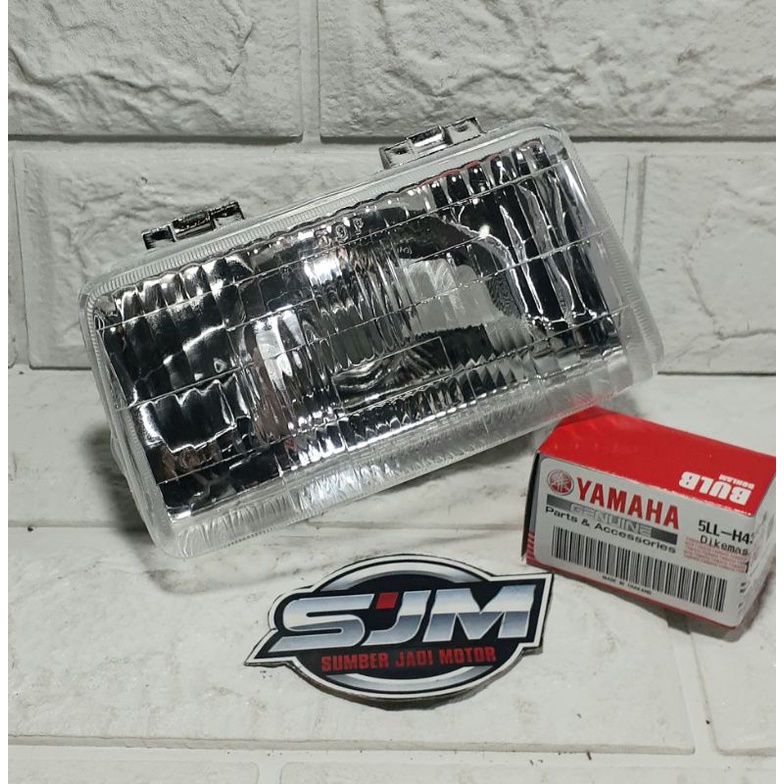 Lampu Depan Reflektor Yamaha Alfa Champ Dan ( Bohlamnya Asli Yamaha Ori)