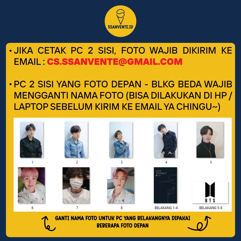 [MIN. 24 PC] PHOTOCARD CUSTOM Unofficial K-POP (BACA DESKRIPSI)