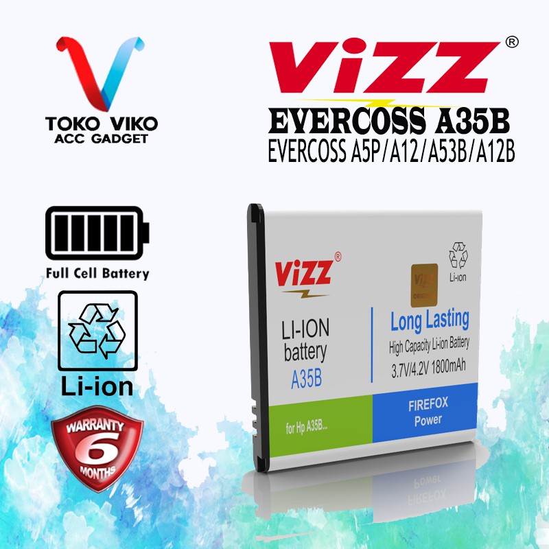 Battery Evercoss A53B Baterai Evercoss A53B Original VIZZ INDONESIA