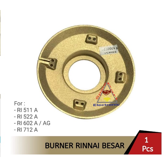 Burner / Kuningan Kompor Rinnai Besar Tebal Untuk Kompor Rinnai 511A, 602A, 712A (1pcs)