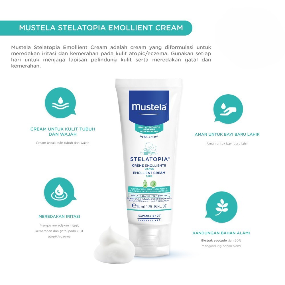 [PROMO] Mustela Stelatopia Emollient Face Cream 40ml