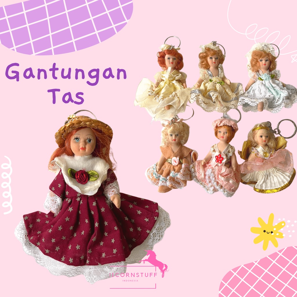 Gantungan Tas Boneka Lucu Anak Kunci Perempuan Princess