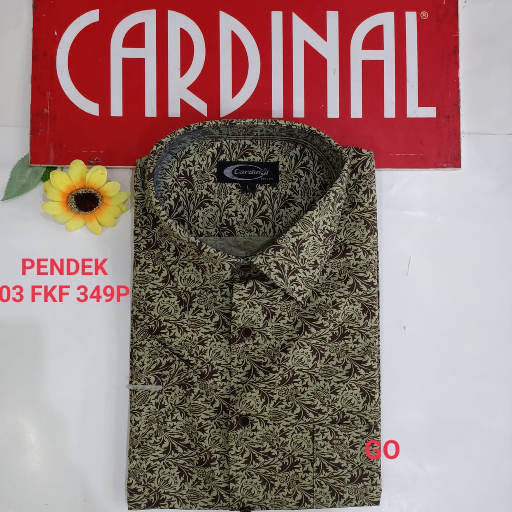 gof M-L CARDINAL KEMEJA FORMAL PENDEK Batik RegularFit Pakaian Kemeja Kerja Pria Kantor Acara Resmi Pakaian Wisuda Original KFK