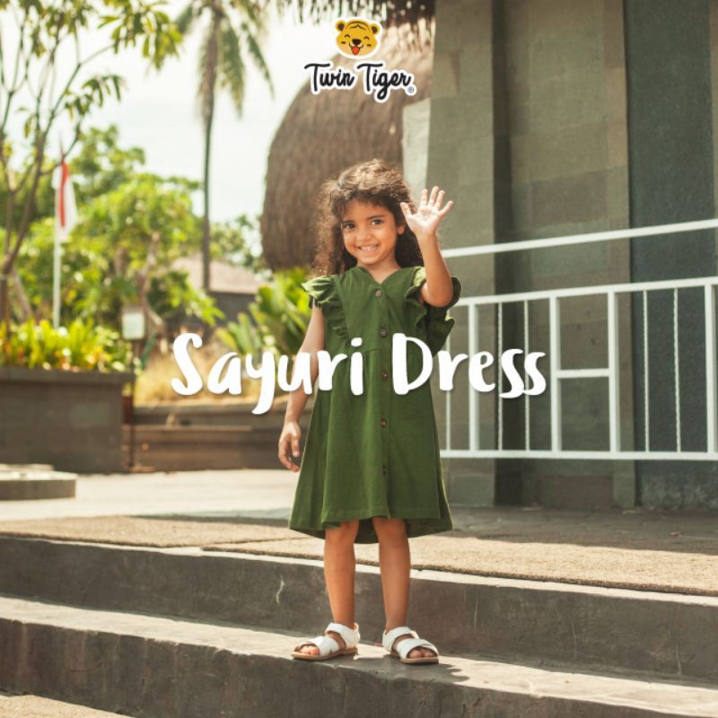 Twin Tiger Baby Sayuri Dress Plus Celana Baju Set Anak 6 - 36 Bulan