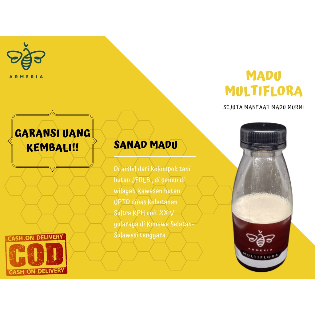 

Madu Asli Uji Lab Madu Hutan Liar Lebah Apis Dorsata Nektar EHA Hutan Konawe Selatan MD-M02