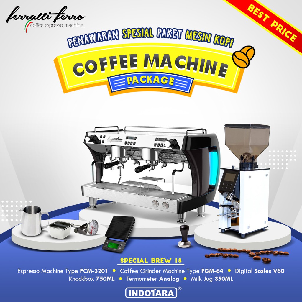 Paket mesin kopi Espresso Special Brew 17 - 18