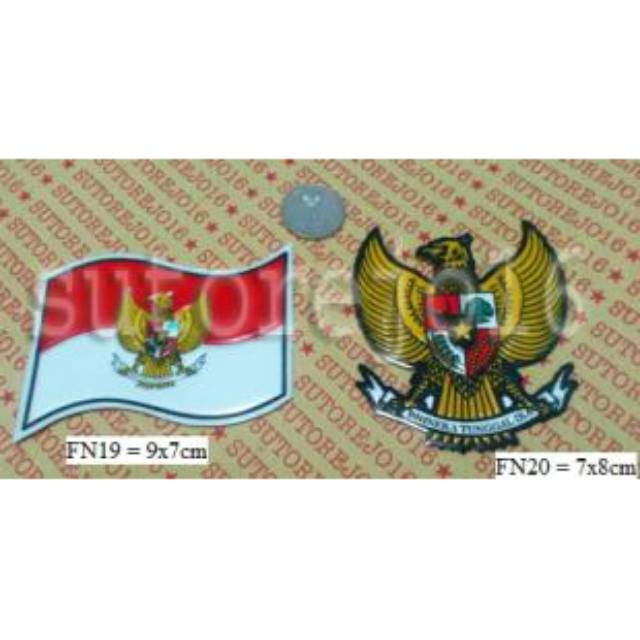 

Stiker stiker garuda bendera indonesia bahan plastik emboss