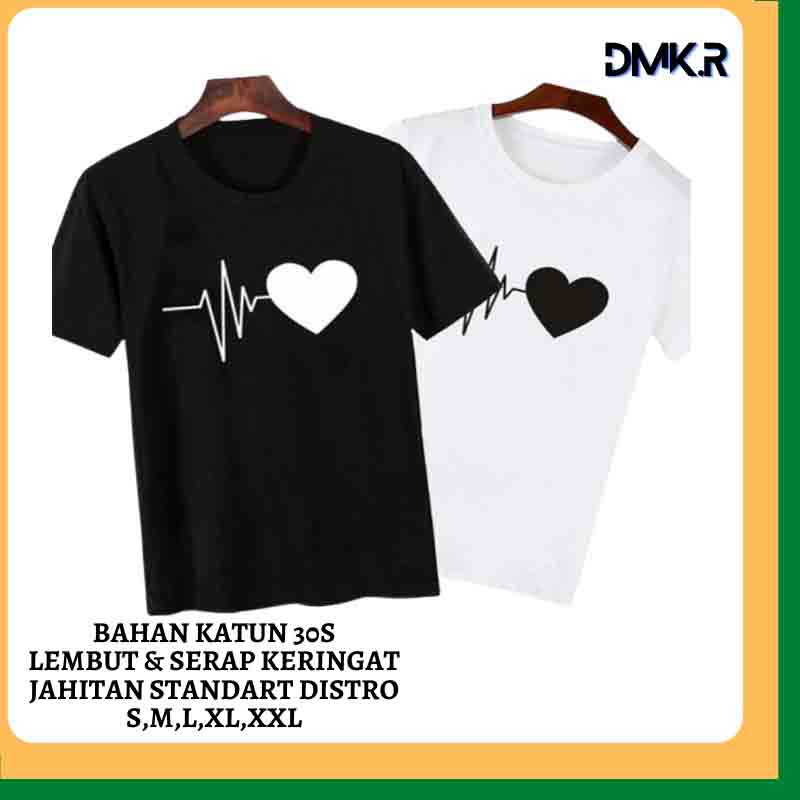 KAOS DISTRO PREMIUM getaran cinta/ atasan pria wanita/pakaiam pria wanita y22