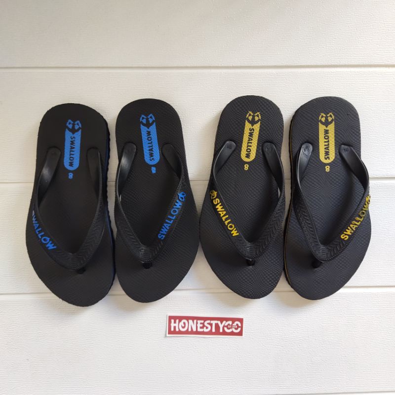 Sandal Jepit Swallow Pria Wanita Hitam Series HONESTYCO