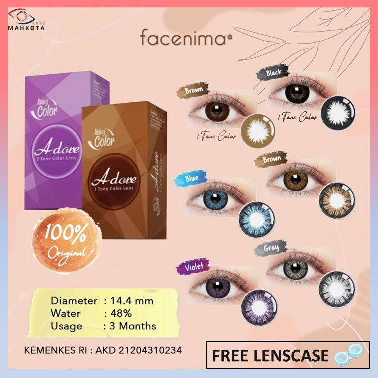 SOFTLENS LC ADORE NORMAL &amp; MINUS (-0.50 s/d -3.00) BYR IRISLAB / 14.4MM / GREY BROWN BLACK / LIVING COLOR