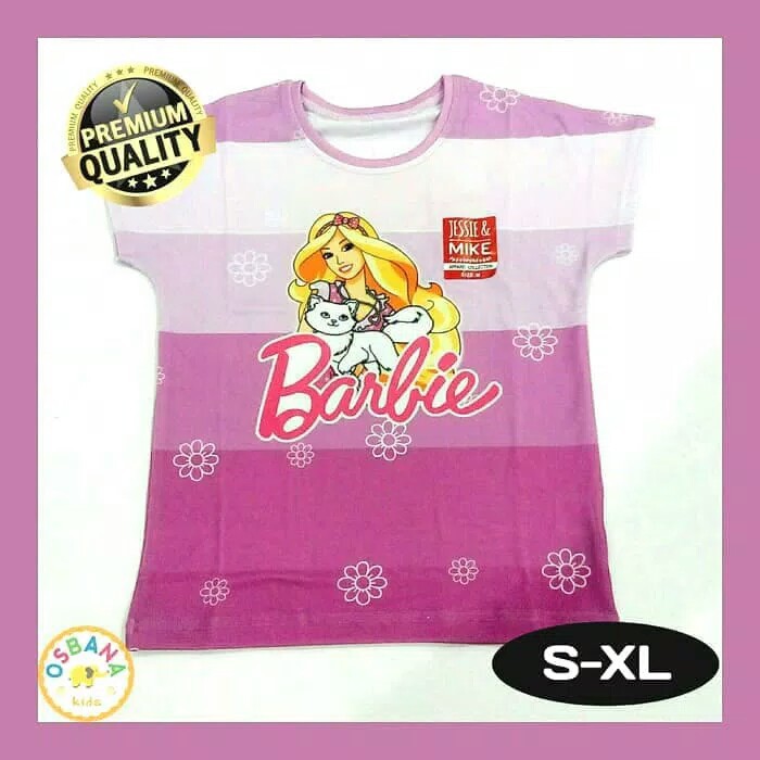 Baju Kaos Anak Karakter | Barbie | Jessie Mike (S-XL)