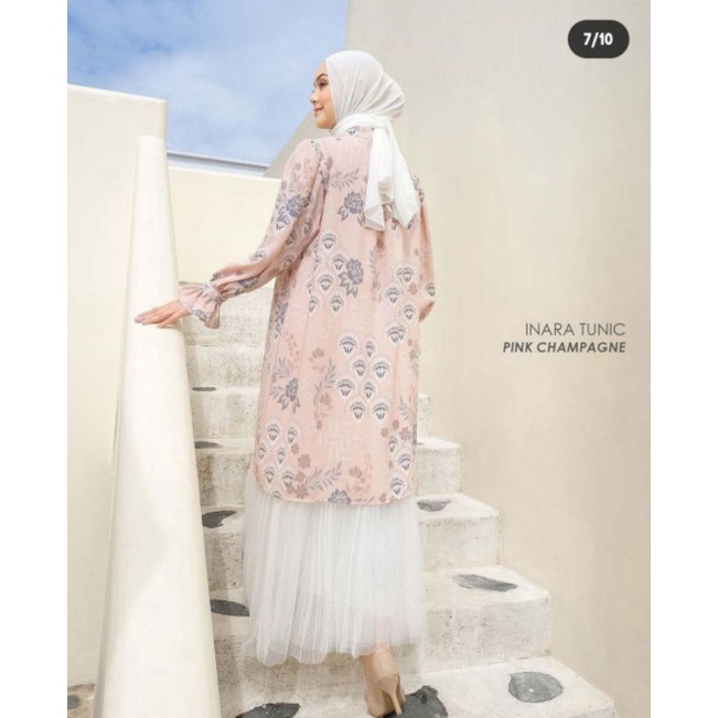 INARA TUNIK PINK CHAMPAGNE MAYOUTFIT BARU SIZE L