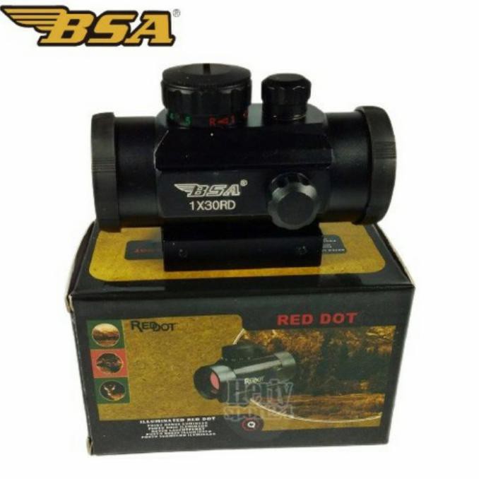 TELESKOP REDOT BSA 1X30 RD / TELESCOPE RED DOT BSA TERMURAH