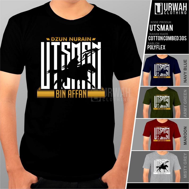 Kaos baju Dakwah Islam muslim Utsman bin Affan