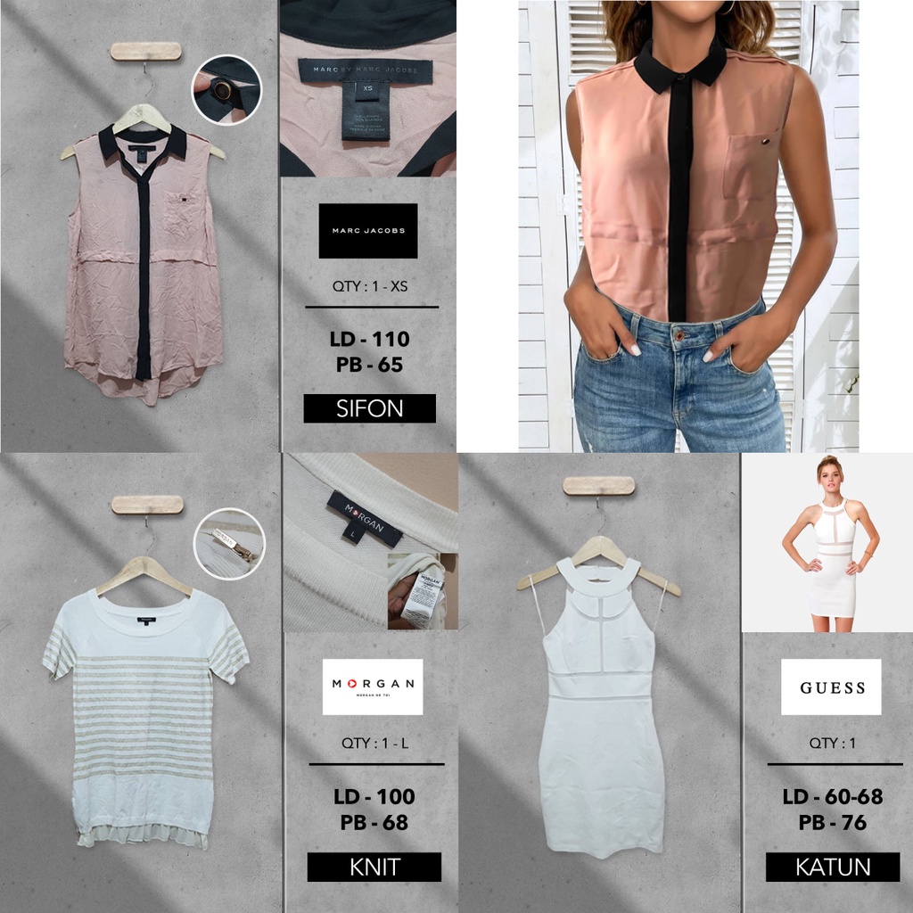 8.8 Sale Atasan Wanita Marc Jacobs Morgan De toi Guess Dress Original Authentic / Dress Party / Atas