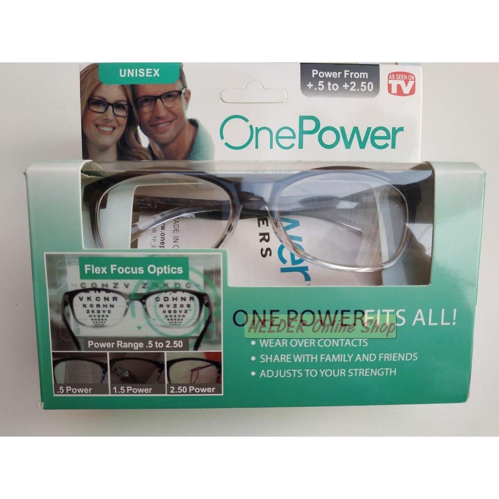 Kacamata Baca Ajaib ONE POWER READERS Frame Gradasi Packing DOS