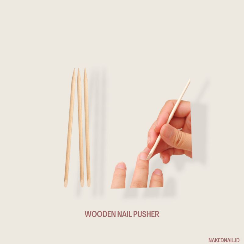 Wooden nail nail pusher cuticle pusher kayu pusher kayu nailart sodokan kuku nail art