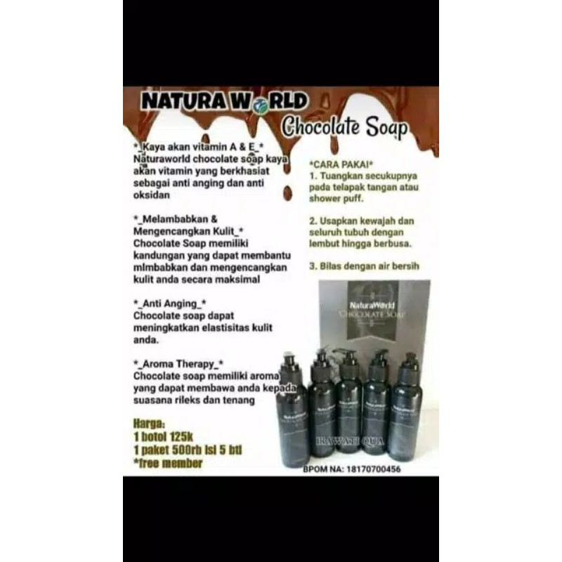 

natura world chocolate soap