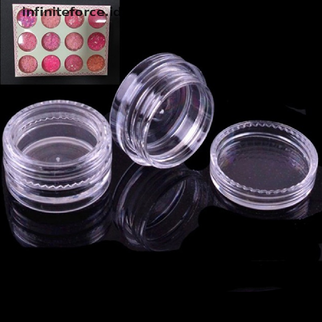 Infiniteforce.id 10pcs / Set Toples Kosong Wadah Krim Wajah / Eyeshadow