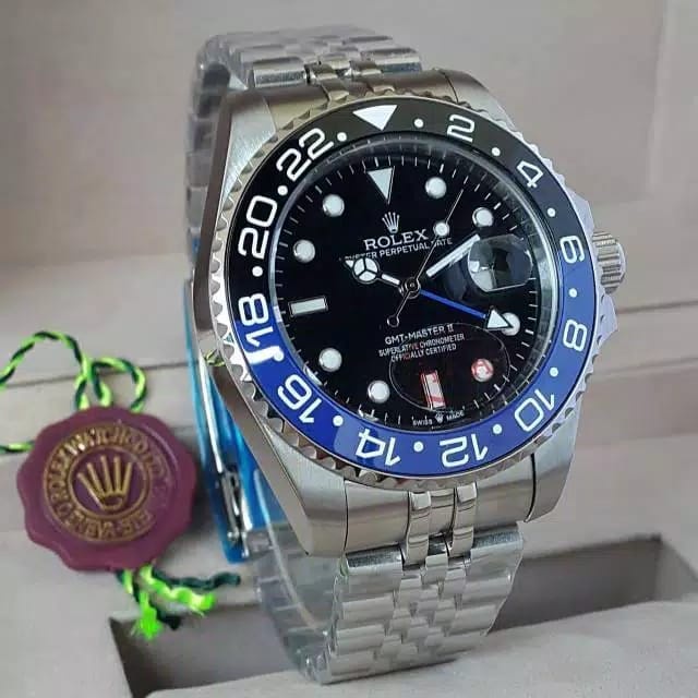 Jam Tangan Watch Pria Rlx GMT MU MASTER 2 Analog Stainless Steel