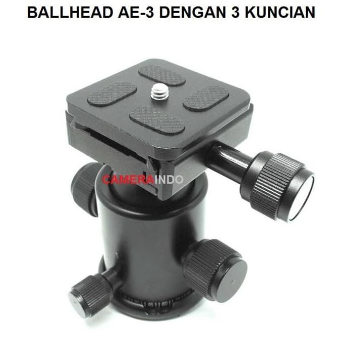 BallHead tripod Profesional 3 knop head tripod Kamera DSLR | TRIPOD KAMERA