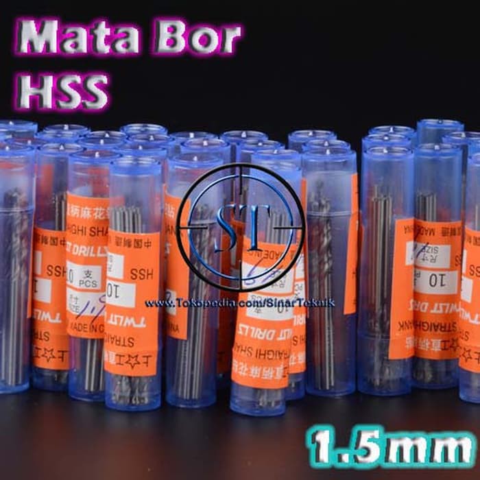 1.5mm Mata Bor HSS Micro Special Twist Drill Bits Straight Shank