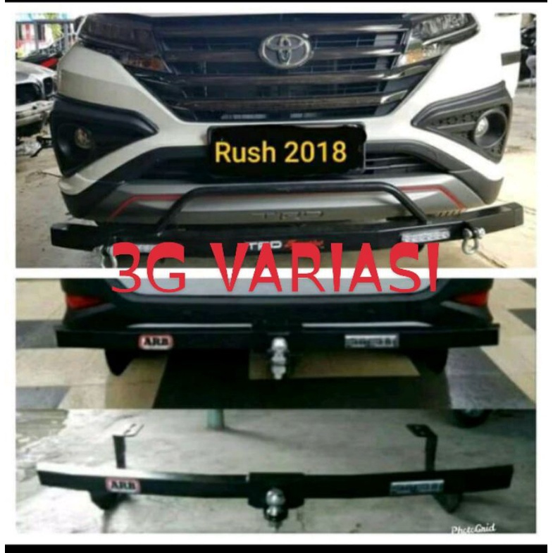 All New Rush Terios 2018-2021 Paket Tanduk Depan Mini + Towing Belakang ARB Full Besi