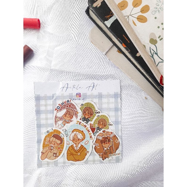 

seventeen kpop Non Cutting 10x15cm - Sticker HP Laptop Aesthetic Keren Murah Journaling