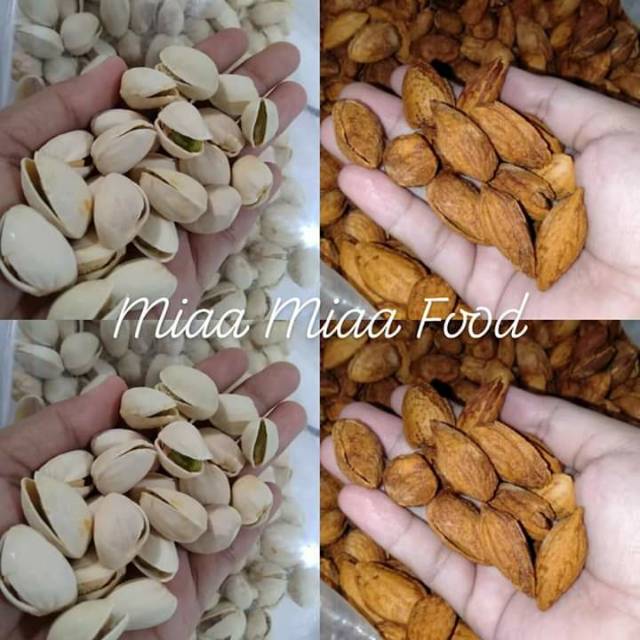

Kacang almond dan pistacio
