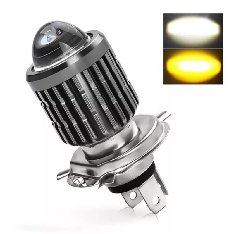 Lampu LED bohlam H4 Vixion Byson CB japstyle KLX crf motor mobil 2 warna kualitas import