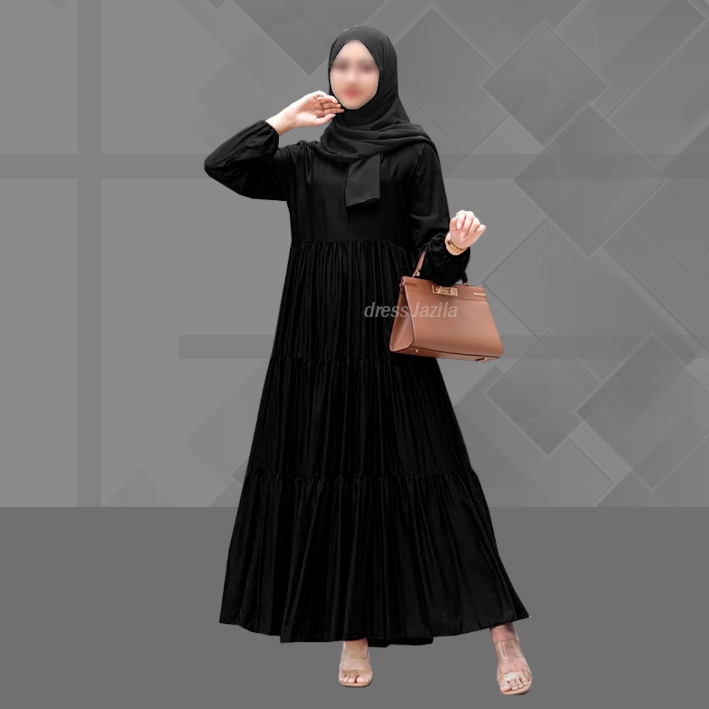DRESS JAZILLA HITAM/Home dres / dress twill uniqlo