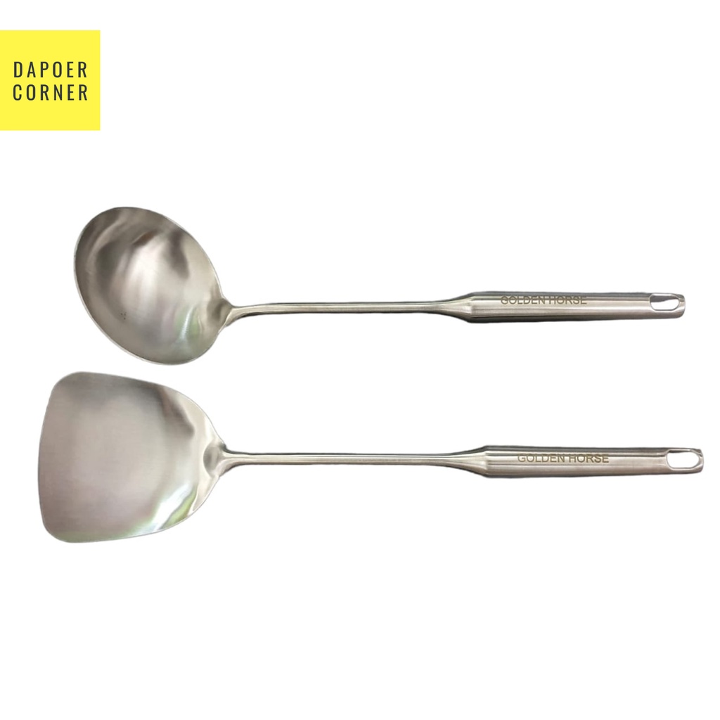 SODET SUTIL CENTONG STAINLESS STAINLESS TEBAL PREMIUM / SPATULA STAINLESS STEEL 304