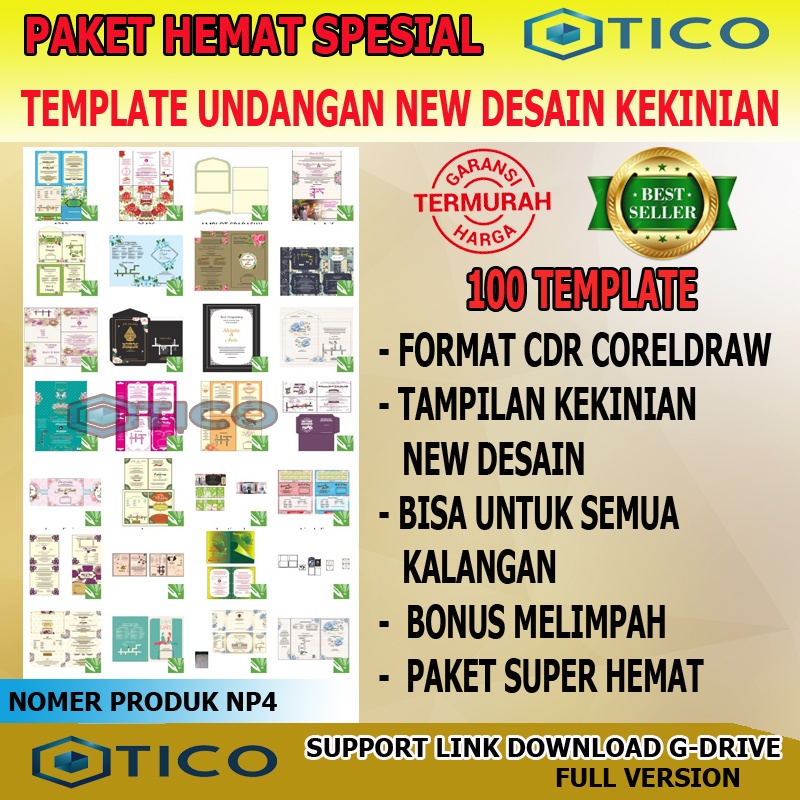 Paket Template Desain Undangan Pernikahan Wedding New Desain Format CDR Usaha Percetakan NP4