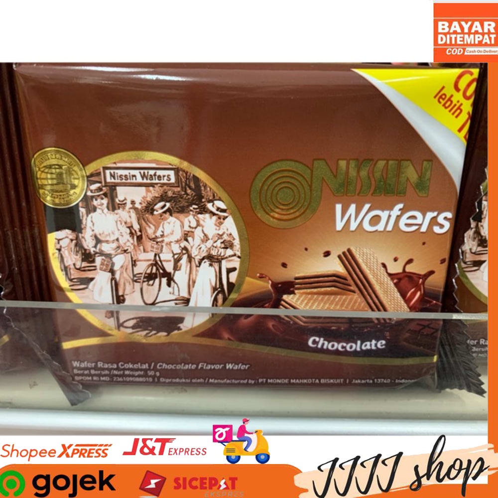 

Nissin Wafers Chocolate Snack Cemilan Wafer Kemasan Plastik 50gr