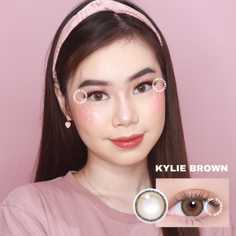 EYEMAZING Softlens - KYLIE Brown / Coklat Normal Minus Beda Minus