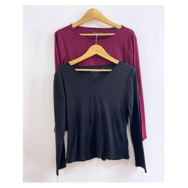 Mudd black&amp;maroon longsleeve stretchy top