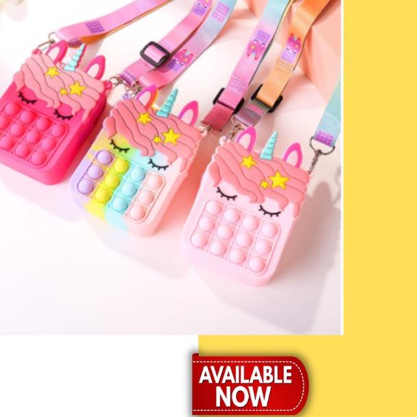➼ (PG) Tas Pop It Kuda Poni / Tas Selempang Unicorn ◌